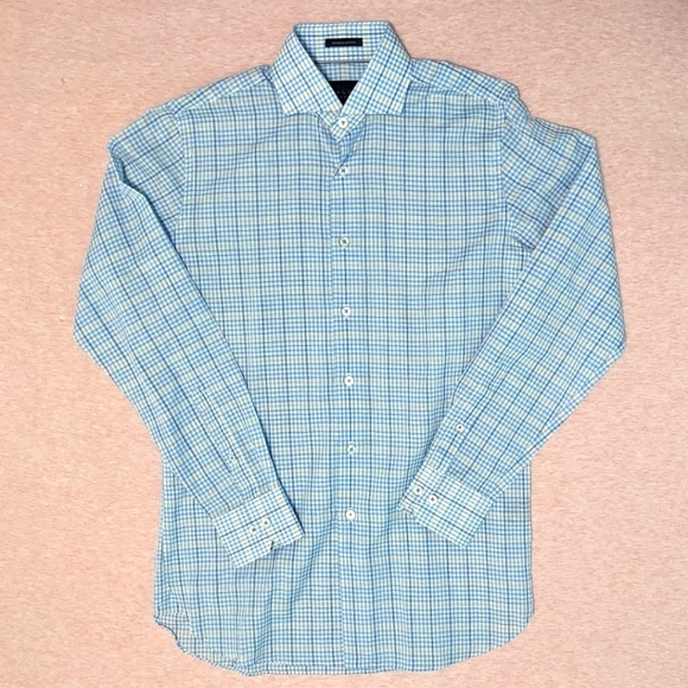Calder Light Blue Checkered Casual Buttoned Shirt